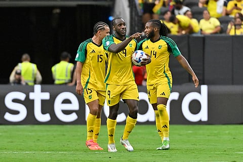 Michail Antonio celebrates scoring his side's first goal